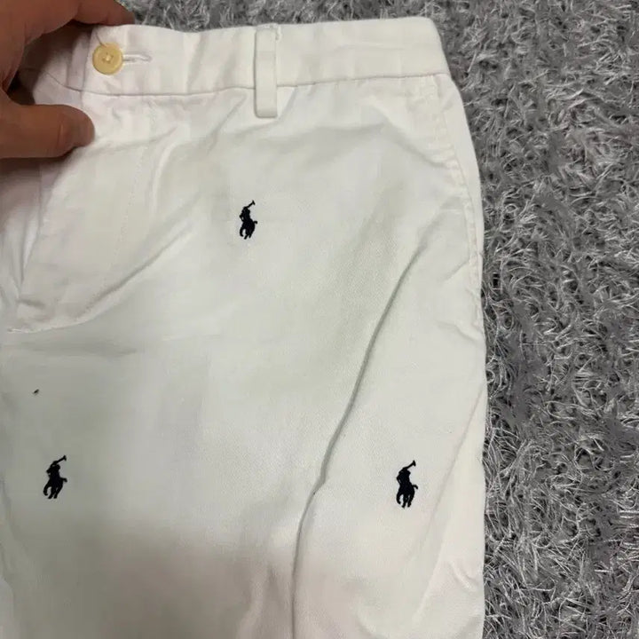 [BUNJANG] Polo Ralph Lauren White Pony Embroidery Shorts 28 / 폴로 랄프로렌 화이트 반바지 포니 자수 28