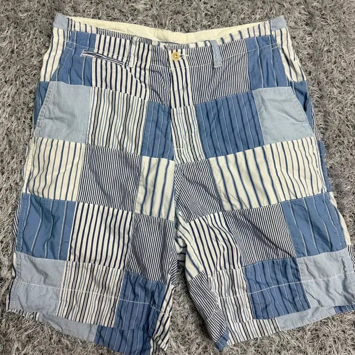 [BUNJANG] Polo Ralph Lauren Patchwork Stripe Shorts / 패치워크 스트라이프 반바지 폴로 랄프로렌 30 팬츠