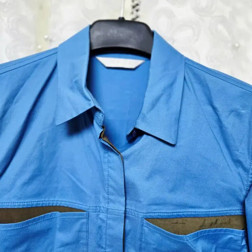 [BUNJANG] SJSJ Boxy Shirt Cobalt Blue Cotton Blend / 한섬)SJSJ 박시 셔츠