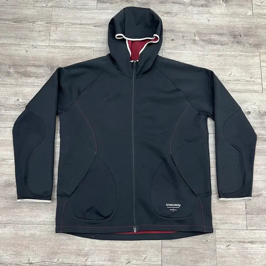 [BUNJANG] Gyakusou Black Hooded Zip-Up Jacket / 갸쿠소우 GYAKUSOU 블랙 후드 집업 자켓