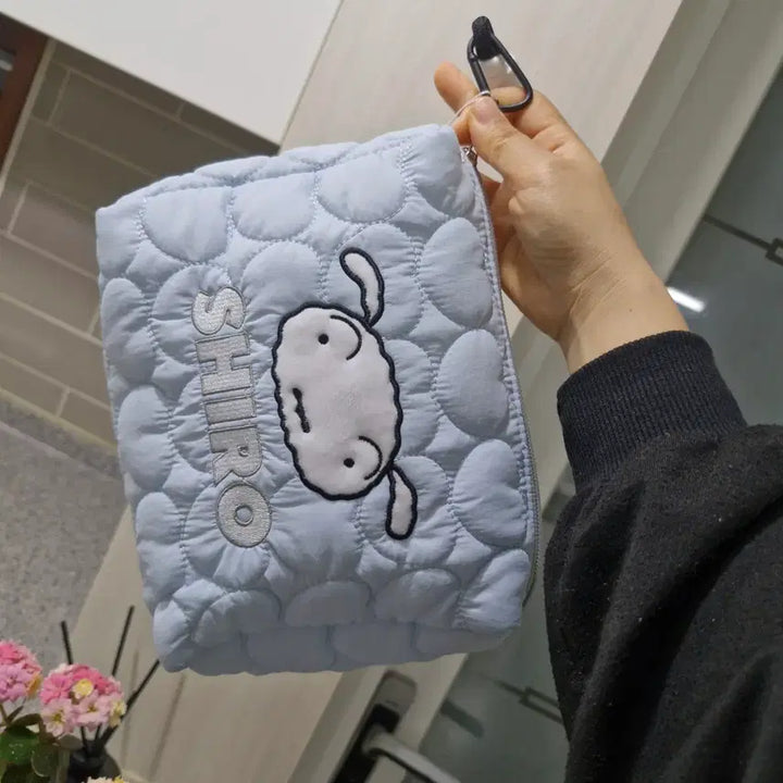 [BUNJANG] Quilted Pouch Bag / 파우치가방 얇은퀼팅