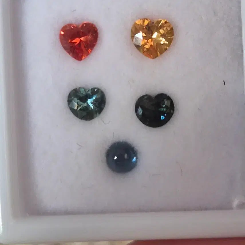 [BUNJANG] Natural Sapphire Heart Cut Loose Gemstone / 사파이어 하트컷 개당 2만원 원석 나석 보석 천연석
