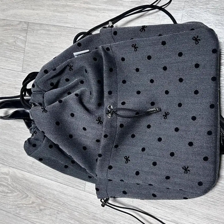 [BUNJANG] Dot Grey Backpack Bag / 에이블리 도트 그레이백팩 가방