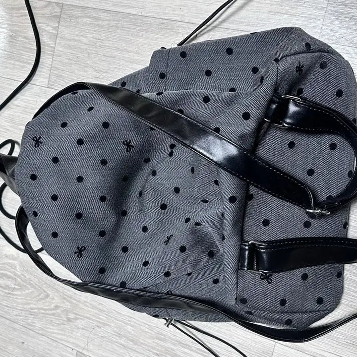 [BUNJANG] Dot Grey Backpack Bag / 에이블리 도트 그레이백팩 가방