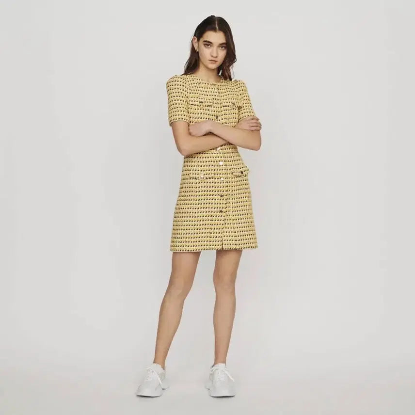 [BUNJANG] Maje Tweed Dress / 마쥬 강소라 트위드 원피스(34)