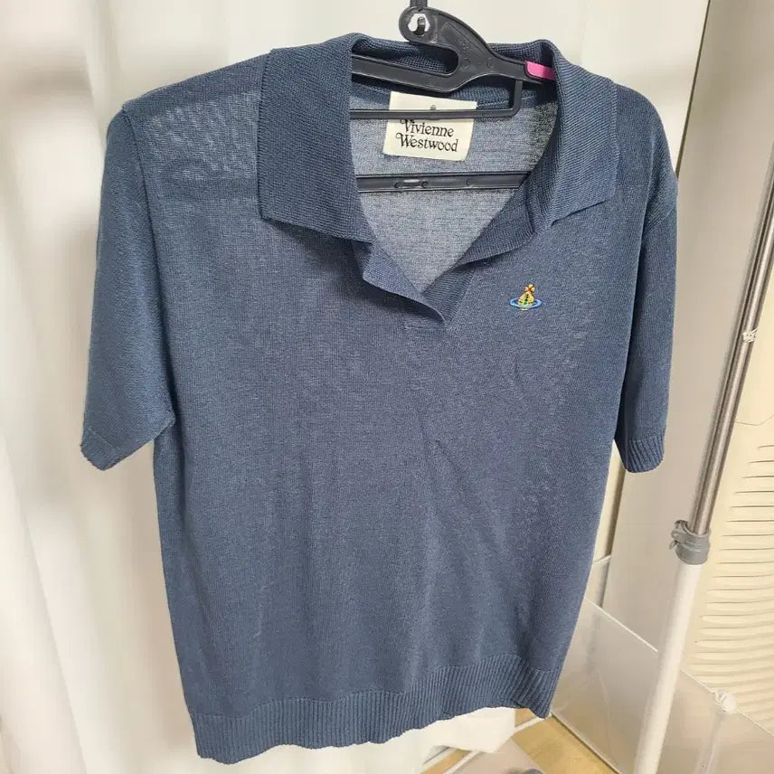 [BUNJANG] Vivienne Westwood Navy Collar Short Sleeve T-Shirt / 비비안웨스트우드반팔티카라새상품