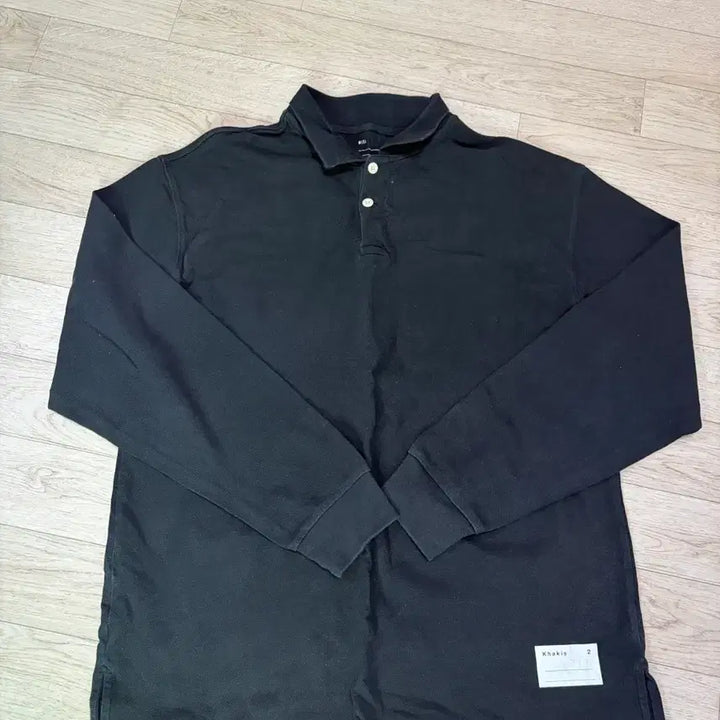 [BUNJANG] CARIXE Pike Pique L/S Polo Long-Sleeve T-shirt Black / (M) 카키스 피케 L/S 폴로 긴팔 티셔츠 블랙