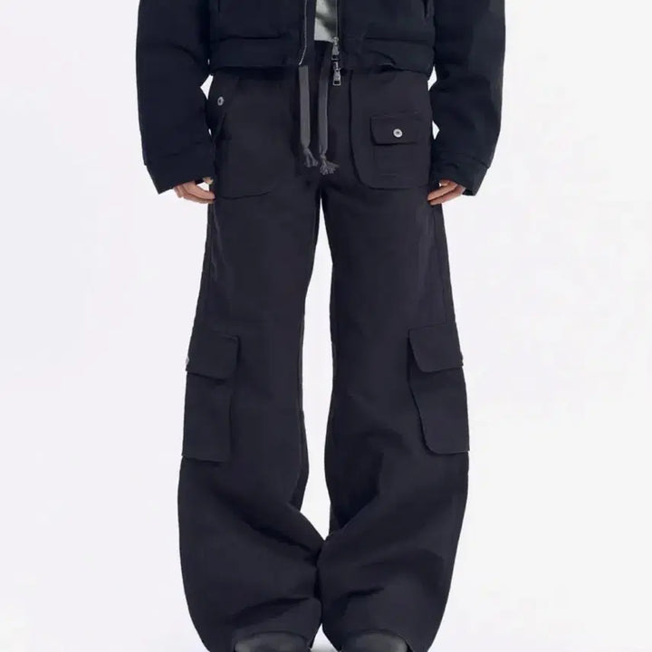 [BUNJANG] Arkham Flare Cargo Pocket Pants (Black) / 아캄 Flare Cargo Pocket Pants (Black)