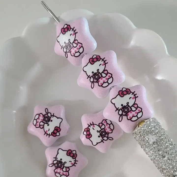 [BUNJANG] Kitty Bead Charm Kit (Keyring Compatible) / 키티볼꾸비즈(키링가능)