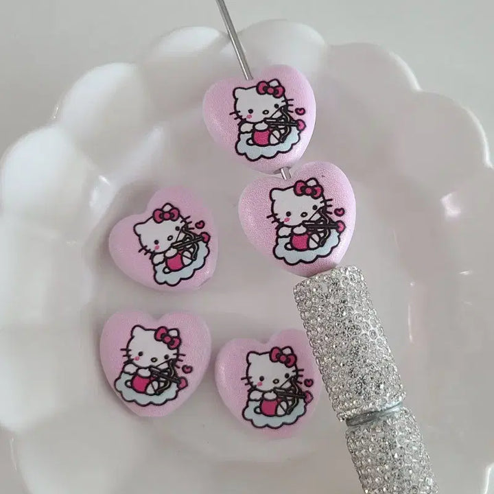 [BUNJANG] Kitty Bead Charm Kit (Keyring Compatible) / 키티볼꾸비즈(키링가능)