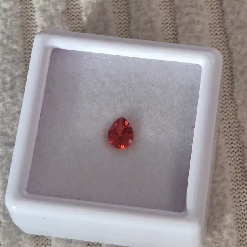 [BUNJANG] Orange Pear Cut Sapphire Loose Gemstone / 오렌지색 페어컷 보석 원석 천연석 나석