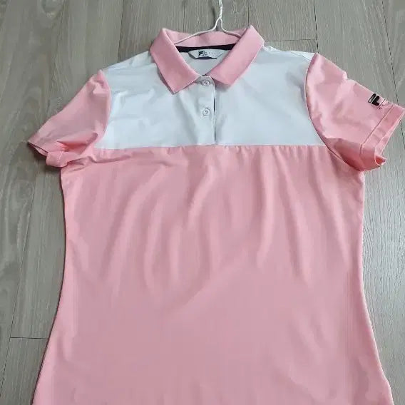 [BUNJANG] Fila Pink/White Color Block Short Sleeve T-Shirt Size 95 / 휠라 분홍/화이트 배색 반팔 티셔츠95