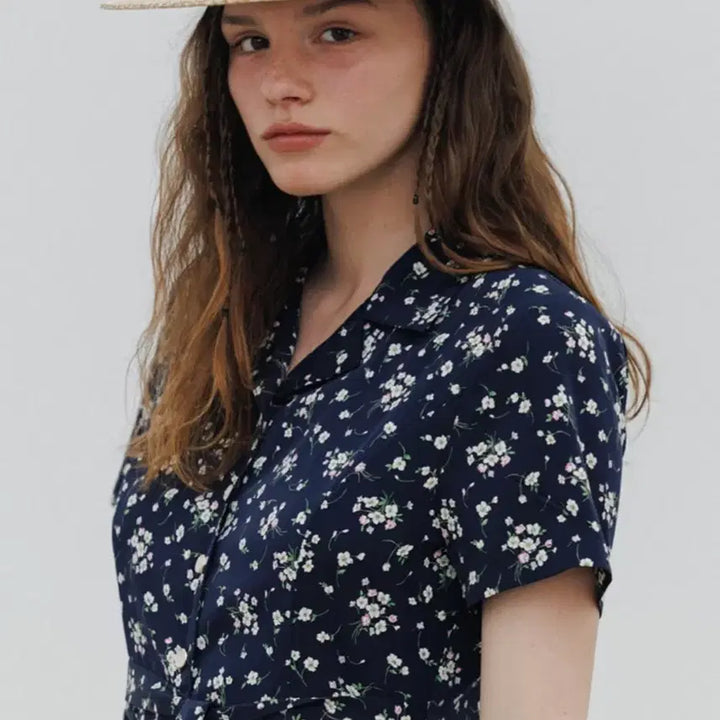 [BUNJANG] Sienne Jolie Jardin One-Piece Dress - Navy / 시엔느 Jolie jardin onepiece - navy