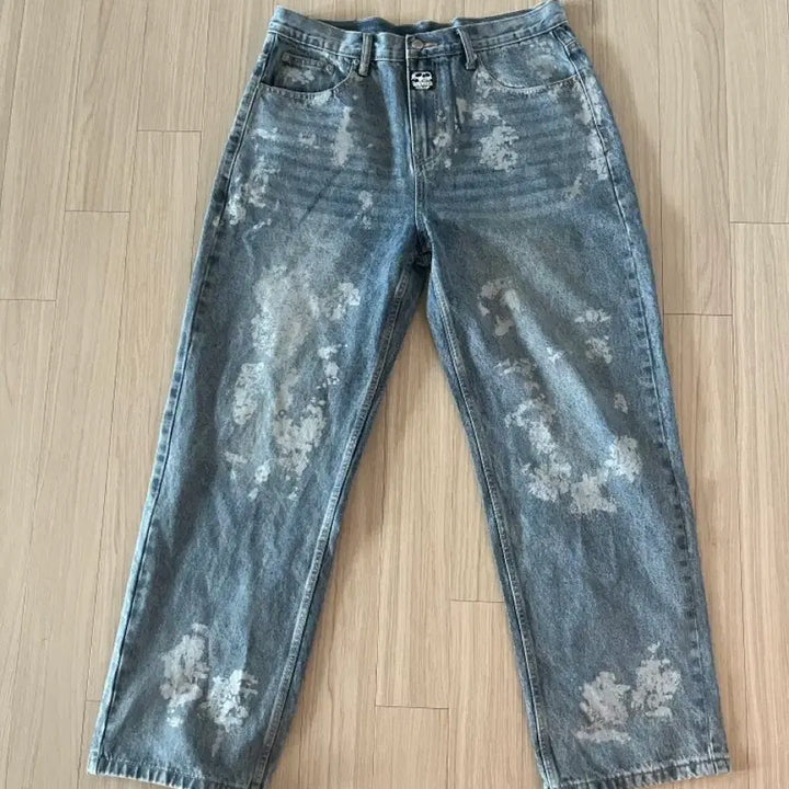 [BUNJANG] Wekanders Skull Coated Denim Pants XL / 위캔더스 skull coated denim pants