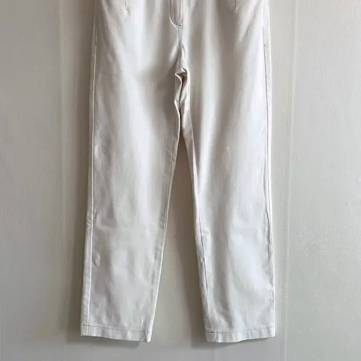 [BUNJANG] Beanpole Slim Fit Semi-Straight Trousers with Hidden Waistband / 빈폴 팬츠