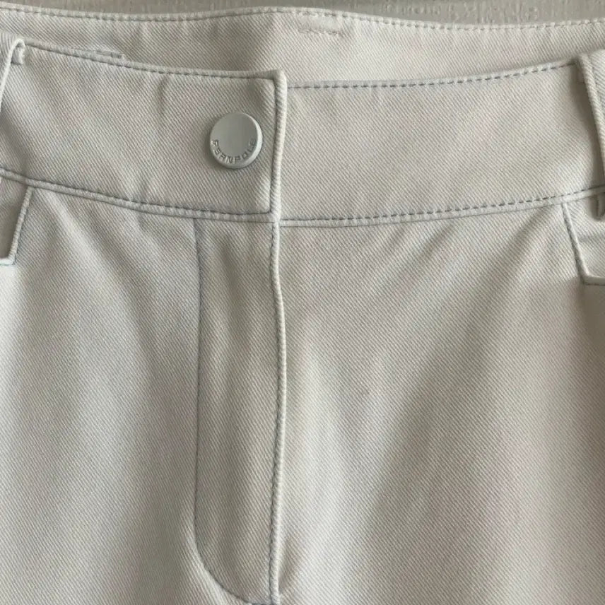 [BUNJANG] Beanpole Slim Fit Semi-Straight Trousers with Hidden Waistband / 빈폴 팬츠