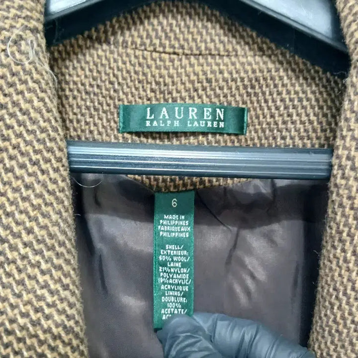 [BUNJANG] Lauren Ralph Lauren Brown Herringbone Jacket / 로렌 랄프로렌 브라운 헤링본 자켓