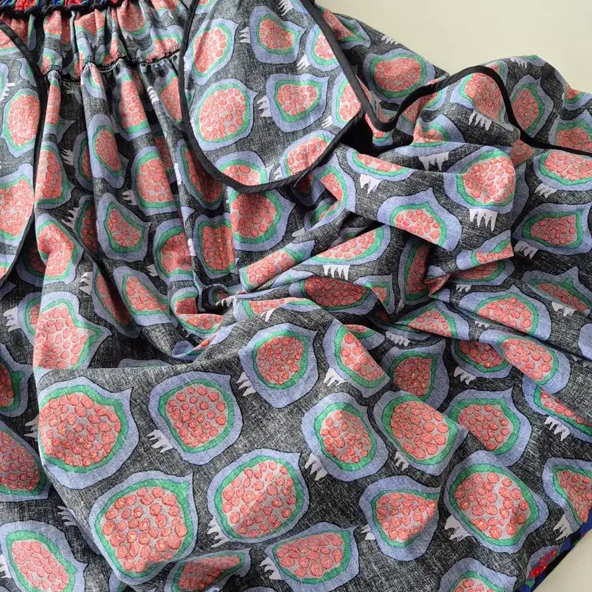 [BUNJANG] Watermelon Pattern Flare Long Skirt / 수박 패턴 플레어 스커트