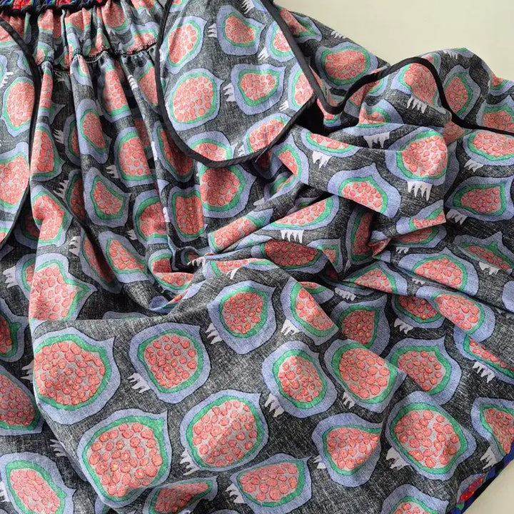 [BUNJANG] Watermelon Pattern Flare Long Skirt / 수박 패턴 플레어 스커트