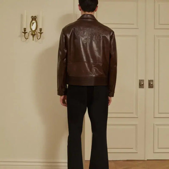 [BUNJANG] Stu Leather Jacket L / Stu 레더 자켓 가죽 자켓 L