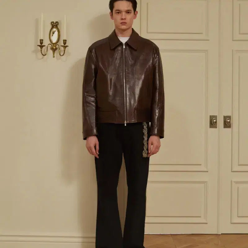 [BUNJANG] Stu Leather Jacket L / Stu 레더 자켓 가죽 자켓 L
