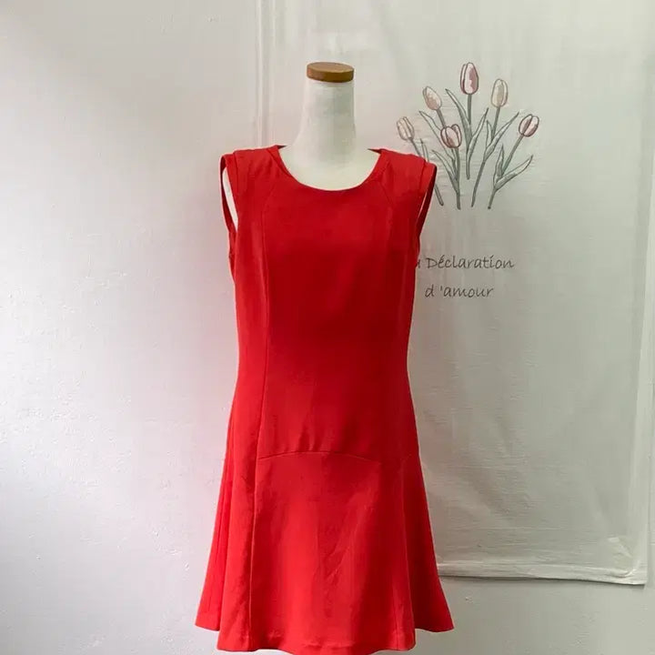 [BUNJANG] 2ME Red Flare Mini Dress / 투미 2ME 레드 플레어 미니 드레스