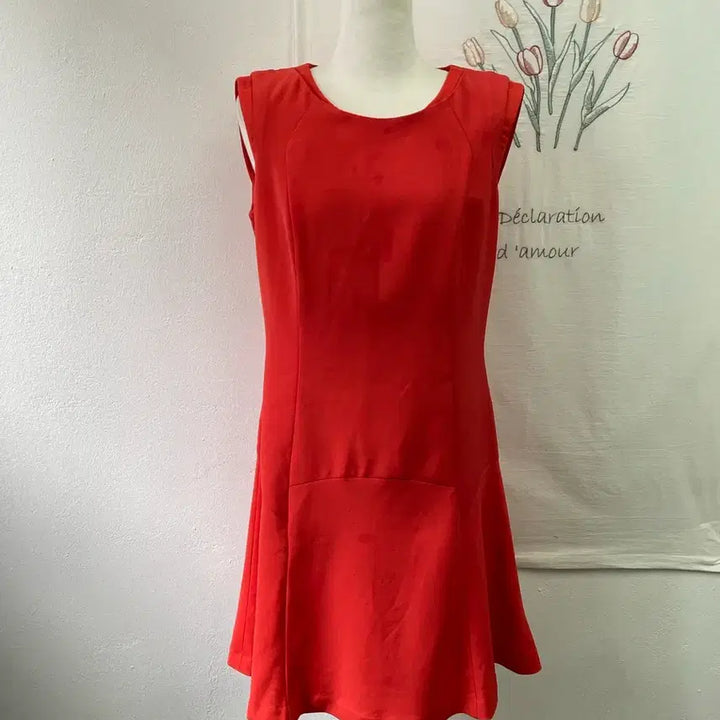 [BUNJANG] 2ME Red Flare Mini Dress / 투미 2ME 레드 플레어 미니 드레스