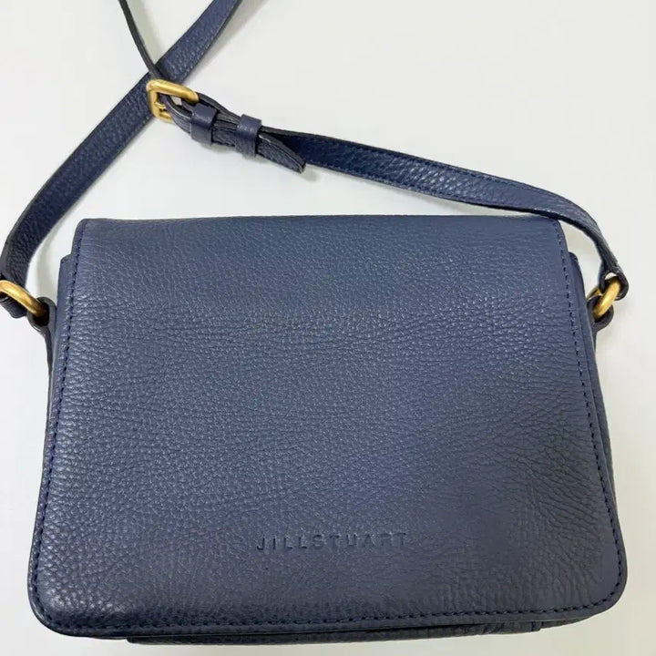 [BUNJANG] Jill Stuart Navy Leather Crossbody Bag / 질스튜어트 네이비 가죽 크로스백