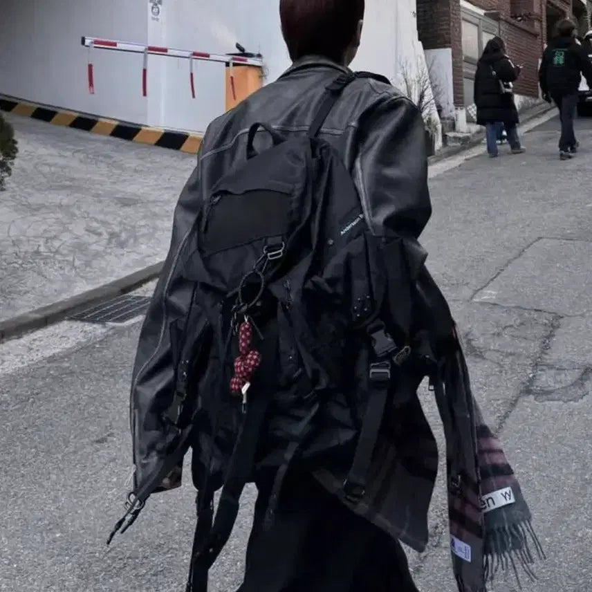 [BUNJANG] ZARA Washed Leather Jacket / 자라 워싱 가죽 레더 자켓