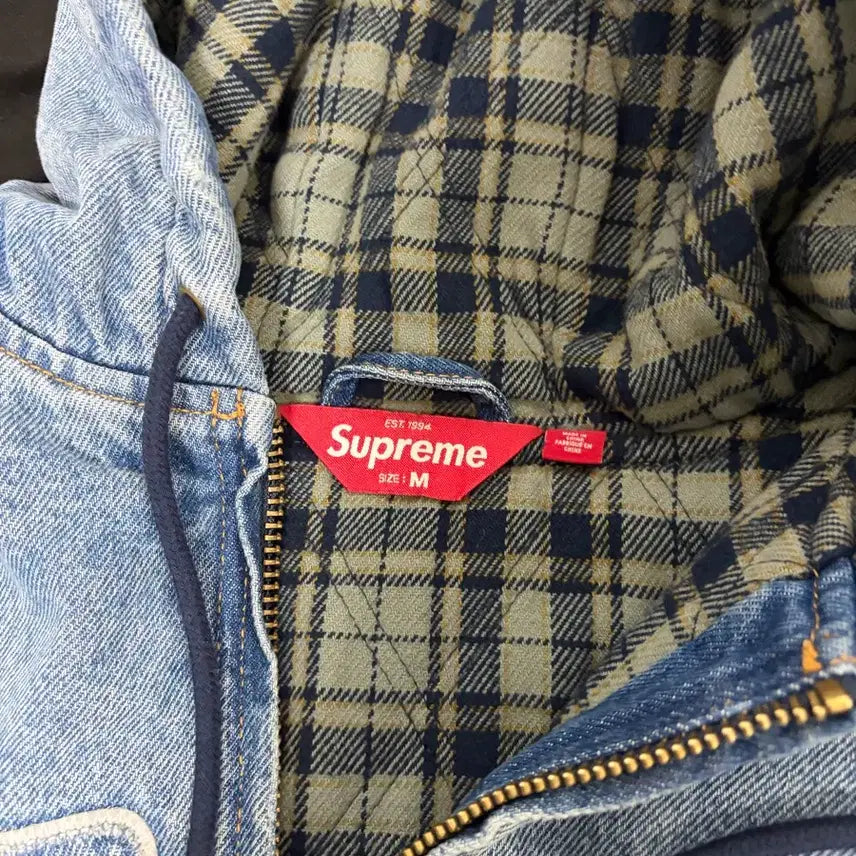 [BUNJANG] Supreme Denim Hooded Jacket (M) / 슈프림 데님 후드 자켓 m