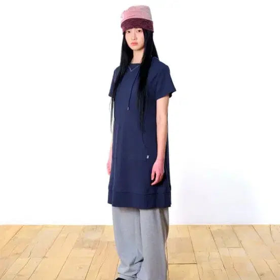 [BUNJANG] KOSEIO 038 MINI WAFFLE HALF HOODIE Dress / 코이세이오 038 MINI WAFFLE HALF HOODIE 원피스