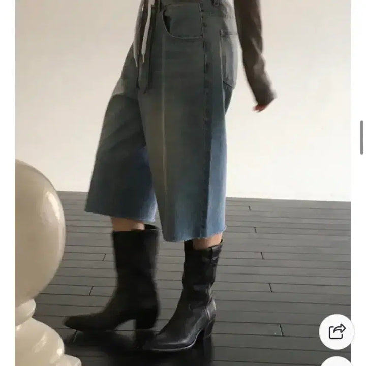 [BUNJANG] THE BREATHE 7-Part String Denim Pants / THE BREATHE(브리드) 7부 스트링 데님 팬츠 (S인데 M, L분