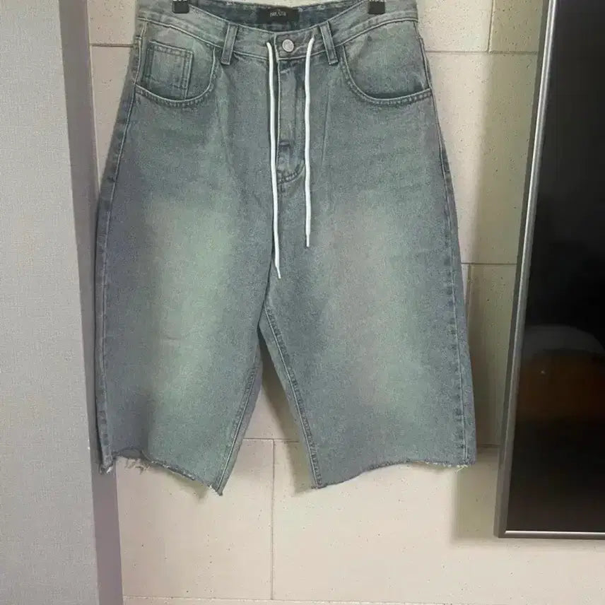 [BUNJANG] THE BREATHE 7-Part String Denim Pants / THE BREATHE(브리드) 7부 스트링 데님 팬츠 (S인데 M, L분
