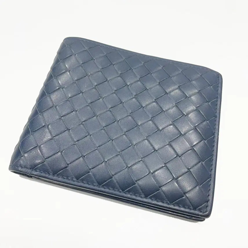 [BUNJANG] Bottega Veneta Intrecciato Navy Bi-fold Wallet / 보테가베네타 인트레치아토 네이비 반지갑 중고 판매합니다.