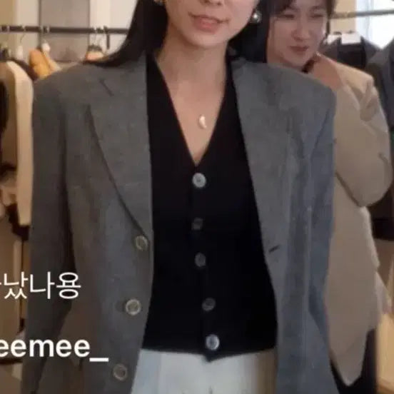 [BUNJANG] Ssong Studio Grey Herringbone Summer Jacket / 쏭스튜디오 린넨 여름 자켓
