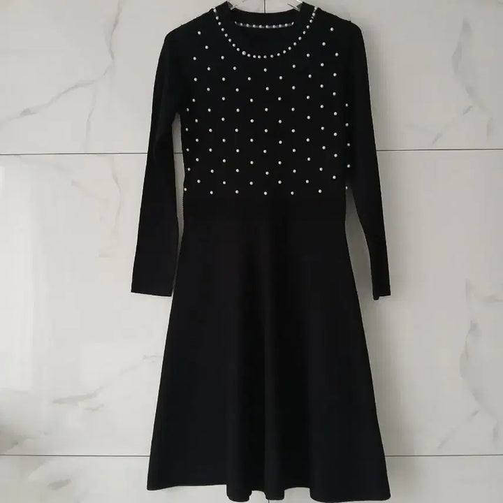 [BUNJANG] Sandro Pearl Embellished Knit Dress / 산드로 진주 장식 니트 원피스