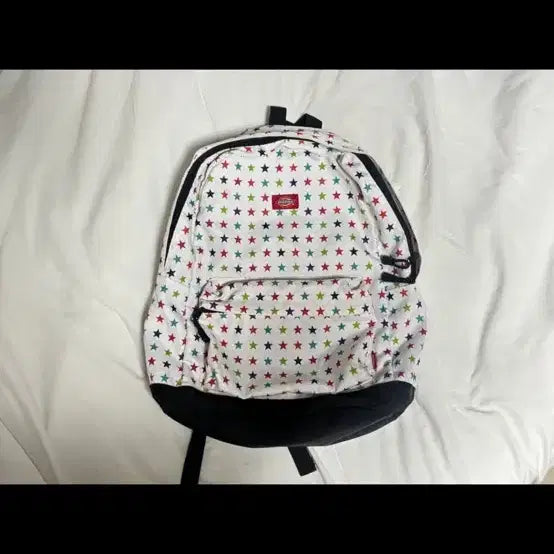 [BUNJANG] Dickies Vintage Star Pattern Backpack White / Dickies 디키즈 빈티지 별 패턴 백팩 가방 화이트