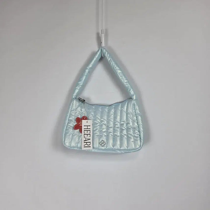 [BUNJANG] Hieari Padded Shoulder Bag Hobo Bag Blue / 새상품) 히에아리 패딩 유광 숄더백 호보백 블루 0511
