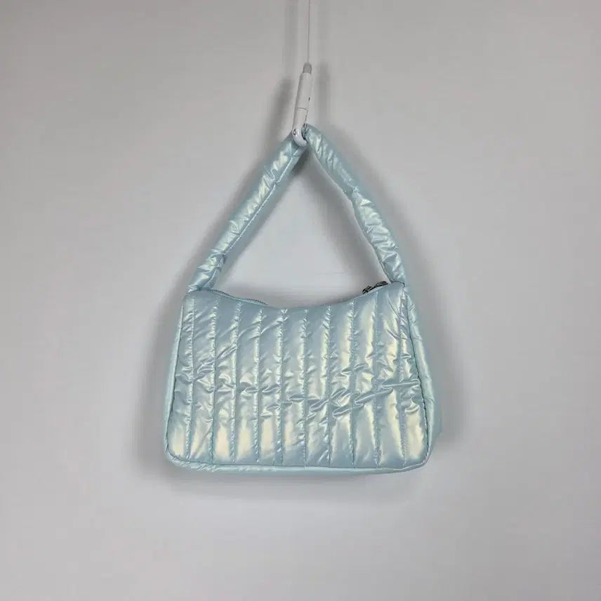 [BUNJANG] Hieari Padded Shoulder Bag Hobo Bag Blue / 새상품) 히에아리 패딩 유광 숄더백 호보백 블루 0511