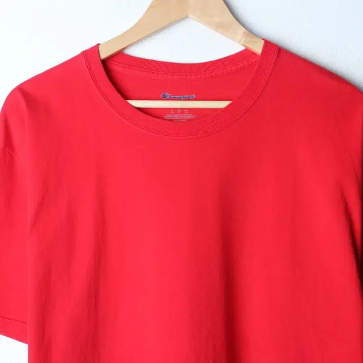 [BUNJANG] Champion Plain Red T-Shirt (L-2XL) / (L-2XL) 챔피온 반팔 티셔츠 빅사이즈 무지 레드 올드스쿨-7582