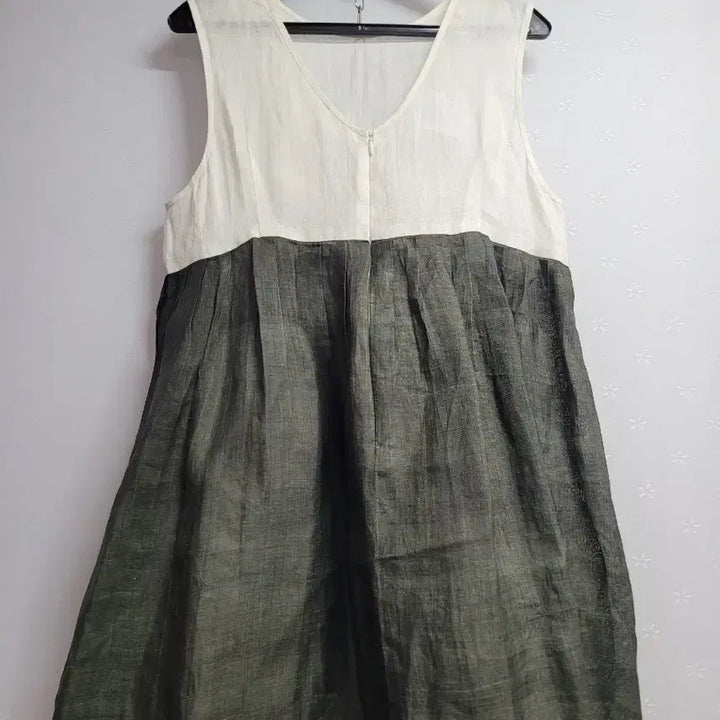 [BUNJANG] Linen Color-Block Long Dress / 66)모시 롱 원피스
