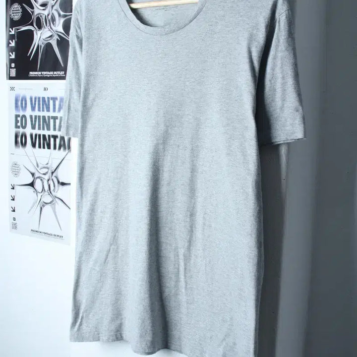 [BUNJANG] Calvin Klein T-Shirt Grey Basic Plain (L-XL) / (L-XL) 캘빈클라인 반팔 티셔츠 그레이 무지 기본-7586