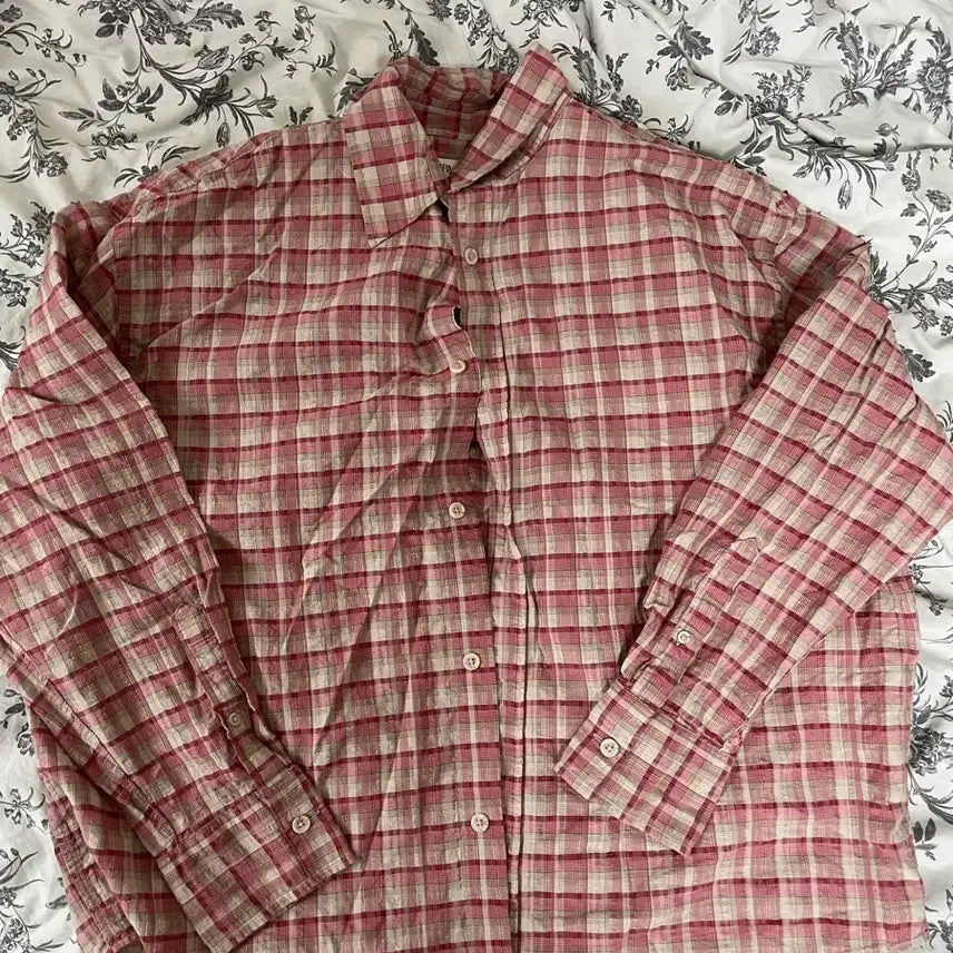 [BUNJANG] Zara Checkered Shirt Pink / 자라 체크 셔츠 핑크