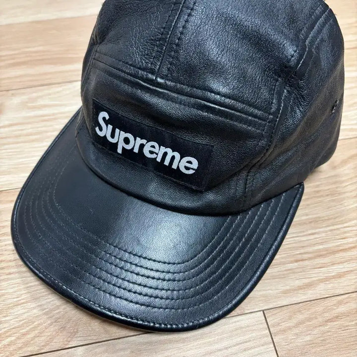 [BUNJANG] Supreme Box Logo Leather Camp Cap Black / [OS] 슈프림 박스로고 레더 캠프캡 블랙