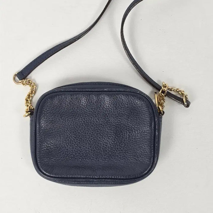[BUNJANG] Michael Kors Blue Mini Square Crossbody Bag with Gold Hardware / 마이클코어스 블루 미니 사각 금장 크로스백 0511
