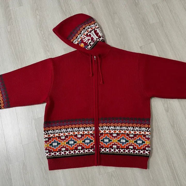 [BUNJANG] Supreme Beaded Sweater Zip-Up Hoodie (XL) / [XL] 새상품, 슈프림 비디드 스웨터 후드 집업