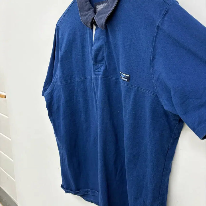[BUNJANG] L.L.Bean Navy Rugby Short Sleeve T-Shirt Men&