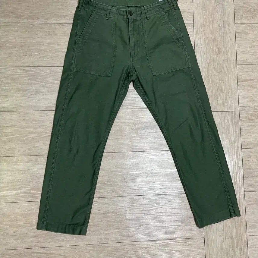 [BUNJANG] OrSlow Fatigue Pants Khaki Cotton Size 31 (Altered Length 98cm) / 오어슬로우 퍼티그팬츠 31