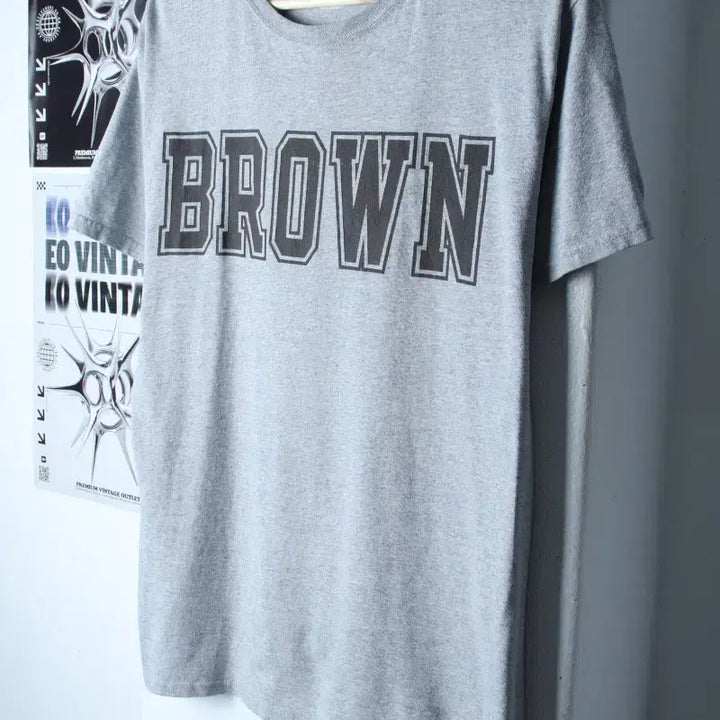 [BUNJANG] Champion Big Logo T-Shirt Gray Old School / (M-L) 챔피온 반팔 티셔츠 빅로고 그레이 올드스쿨-758B