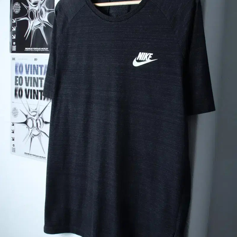 [BUNJANG] Nike Raglan T-Shirt Charcoal Old School L-XL / (L-XL) 나이키 반팔 티셔츠 나그랑 차콜 올드스쿨-758C
